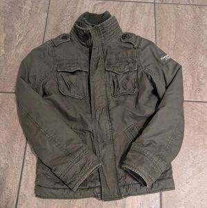 ABERCROMBIE & FITCH MOUNT ARMSTRONG SHERPA JACKET COAT OLIVE MENS SIZE SMALL